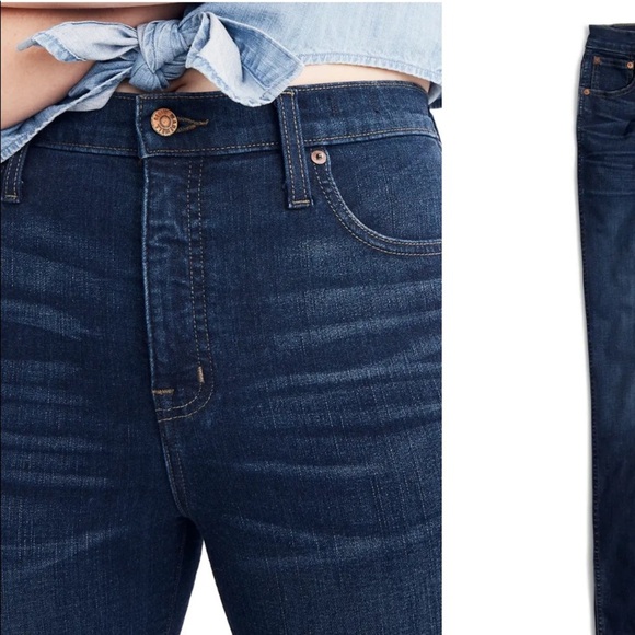 16. Madewell 10” High Rise Skinny Jeans in Hayes Wash - Picture 5 of 16